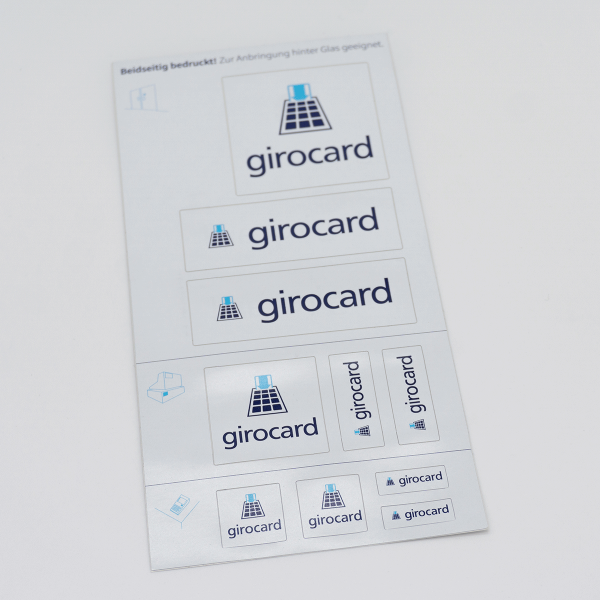 girocard Stickerbogen Markenlogo